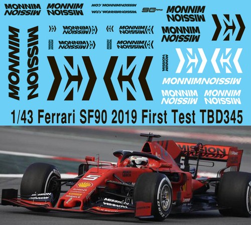 Decals per 2019 - 1/43, ferrari