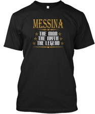 T-Shirt Messina L'Uomo Il Mito La Leggenda Made in USA Taglia dalla S alla 5XL