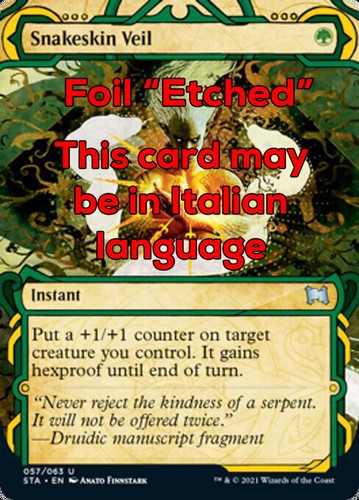 Mtg snakeskin veil foil - mtg,