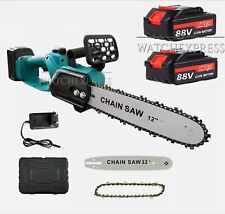 MOTOSEGA Sega Taglia Rami 12" Pollici a 2 Batteria con Serbatoio Olio AUTOMATICO