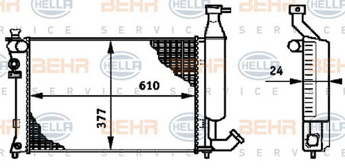 Hella 8mk376719 501 radiatore - hella,