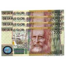 Specimen - Campione - Prova di Stampa Euro - Leonardo - De La Rue Giori FDS