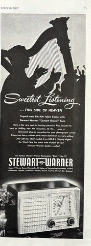 1950 stewart warner radio - stewart,