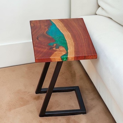 Tavolino fine resina blu - ,