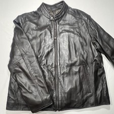 Giacca Motociclista Andrew Marc New York Pelle Moto Racer Uomo XXL Espresso