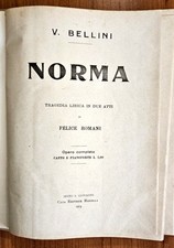 Norma - V. Bellini - Ed. Madella 1913. Spartiti Opera Completa Canto  Pianoforte