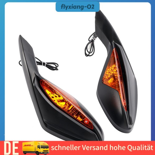 Coppia specchietti neri con