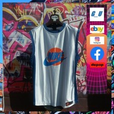 VINTAGE 90'S CANOTTA NIKE AIR FORCE 82 MEDIUM STREET BASKET STREETWEAR HIP HOP