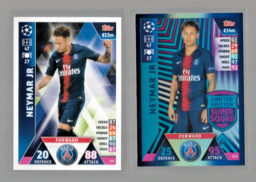 Neymar lotto di topps - jr., -lotto