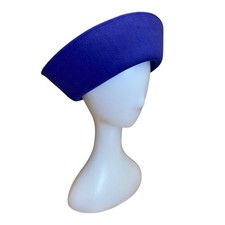 Cappello aureola lana blu