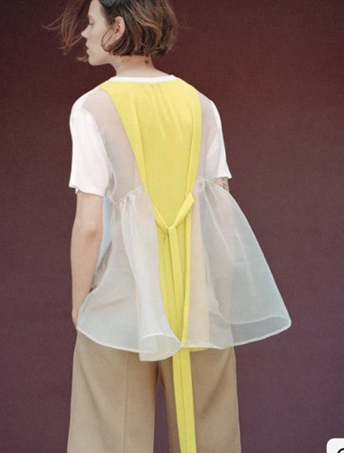 Top zara trasparente - zara, giallo