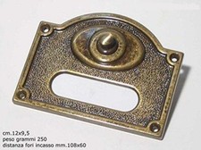 Campanello pulsante pulsantiera ottone brunito antichizzato 1 tasto