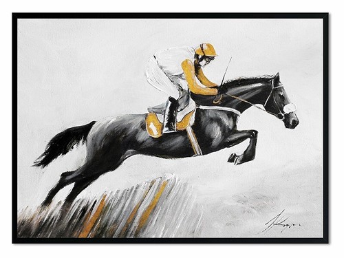 Corsa cavalli 53x73cm - di,