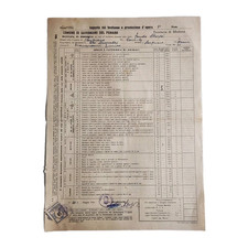 1951 Grande Ricevuta Imposta Sul Bestiame Savignano Sul Panaro C02816