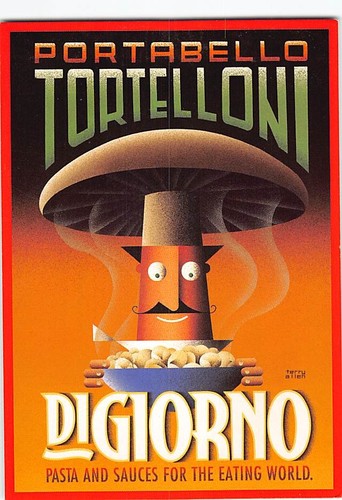 Cartolina portabello funghi - portabello,