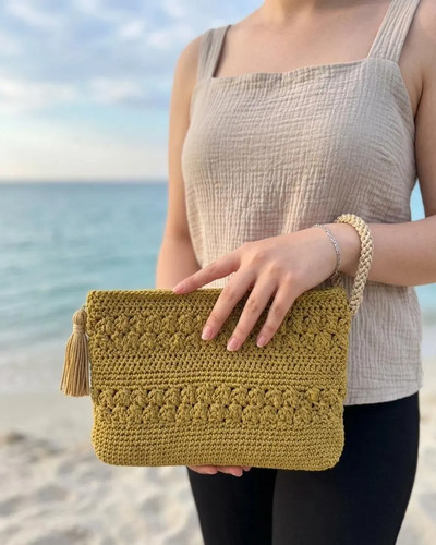 Pochette macramè fatta mano - pochette, a