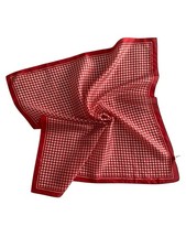 Jacob Cohen Foulard Donna 100% Seta Rosso Bianco 54x53 cm Nuovo Senza Cartellino