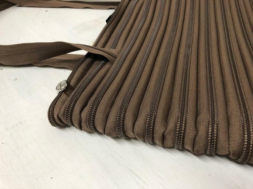 Borsa cerniera color tortora - ,