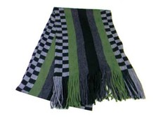 Sciarpa uomo verde a righe e