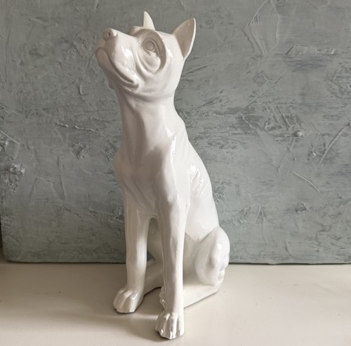 Statua cane bianco - , vintage