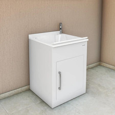 LAVATOIO PER ESTERNO 60X60X85H CM MONTEGRAPPA STILL BIANCO VASCA TERMOPLASTICO