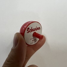 SCHWINN AMERICAN BIKES ARE BEST "SPIN TOP" ROSSO GIOCATTOLO PROMOZIONALE VINTAGE NOS