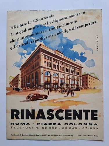 Rinascente roma depliant - rinascente,