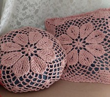 2 PC   cuscinetti All'uncinetto 35x35cm  Diam 30 cm Cotone  Decorazione  Casa   