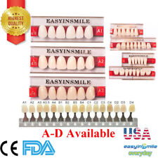 Denti in resina acrilica dentale denti anteriori superiori inferiori set completo paralume A1/A2/A3