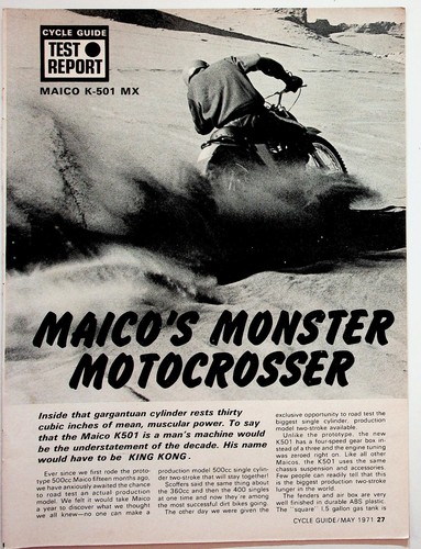 Maico 501 rivista vintage - k-501, mx