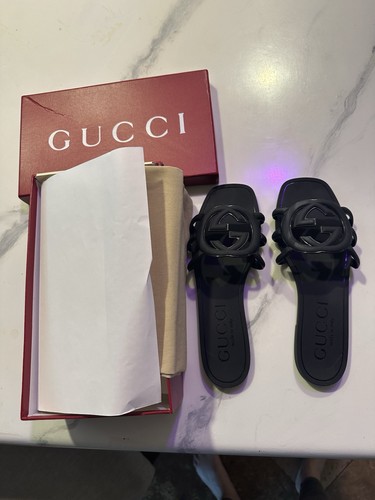 Gucci scivoli gomma - in, nera