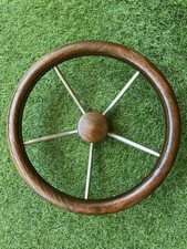 Ruota Timone in Teak Ø 350 mm - Volante in Legno e acciaio Inox