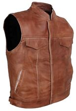 Moto E Tempo Libero Gilet Pelle Biker Squadra Custom Abito Cuir Western Bici