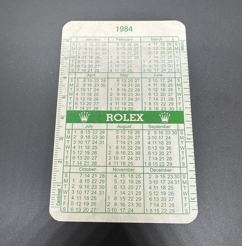 Calendario rolex 1984 - calendario, 1985