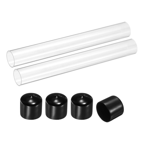 2pz tubo acrilico rigido - tubo,