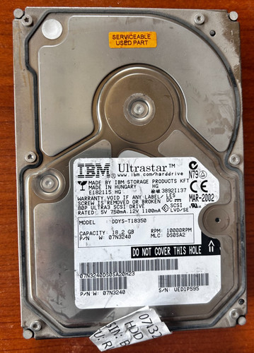 Hard disk server ibm 2gb - hard, 18.2gb