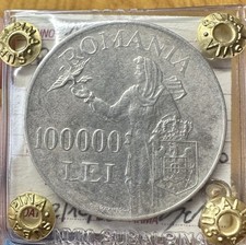 ROMANIA MIHAI I 100000 LEI 1946 25 gr ARGENTO 700 sigillata SPL SUBALPINA
