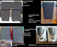 Lotto 10 diffusori SONY + TOSHIBA -vintage•casse Hi-Fi Home Theater • AS-IS