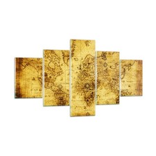 Quadro su Vetro 125x70cm Mappa