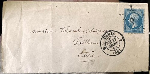 Rarissime lettre paris - lettre, de