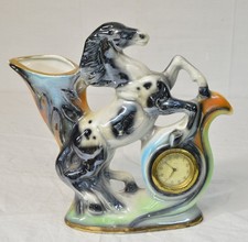 Cavallo portafiori porcellana Orologio da tavolo vintage modernariato anni '50