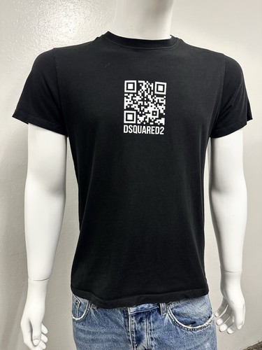 Shirt uomo dsquared2 nera qr - t-shirt,