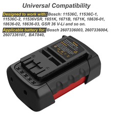 6000mAh 36V Batteria per Bosch