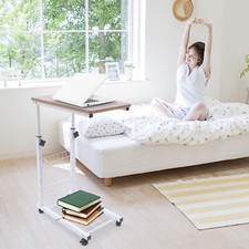 Tavolino Laterale Letto Ruote