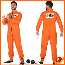 Costume Uomo Carcerato Prigioniero Tuta Arancione
