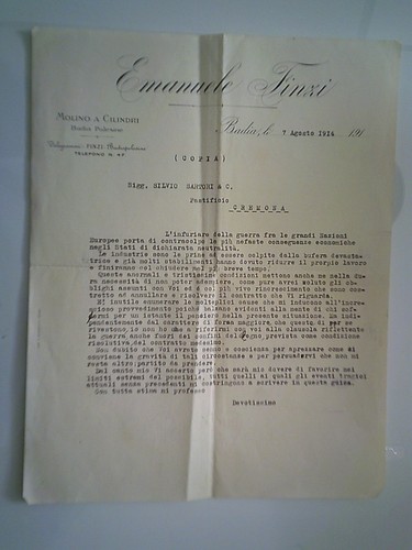 Lettera emanuele finzi - lettera, "emanuele