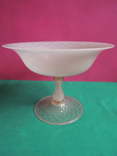 ALZATINA / CENTROTAVOLA - GABBIANI  VETRO MURANO- DESIGN VENEZIA ARTE BIANCO