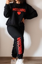 Completo Tuta Sport Tempo Libero Donna S NUOVO FELPATO MOSCHINO