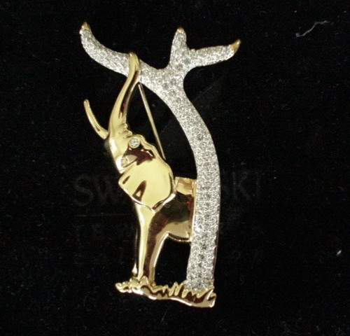 Spilla elefante cristallo - spilla,