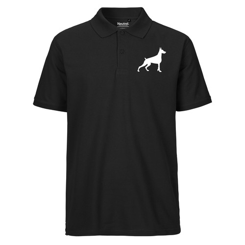 Polo uomo dobermann silhouette